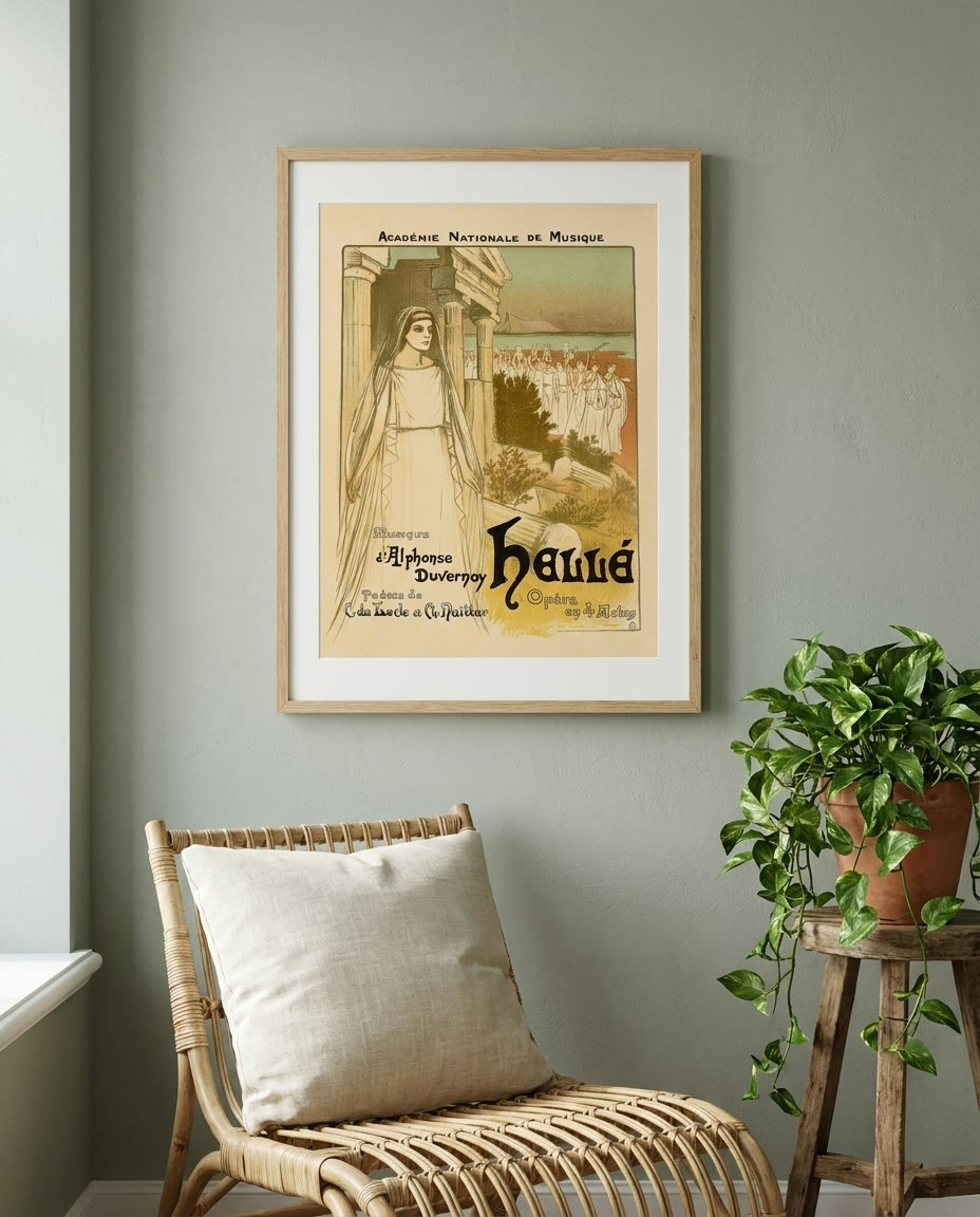 Pl 34 - Steinlen, framed as an archival print on a wall