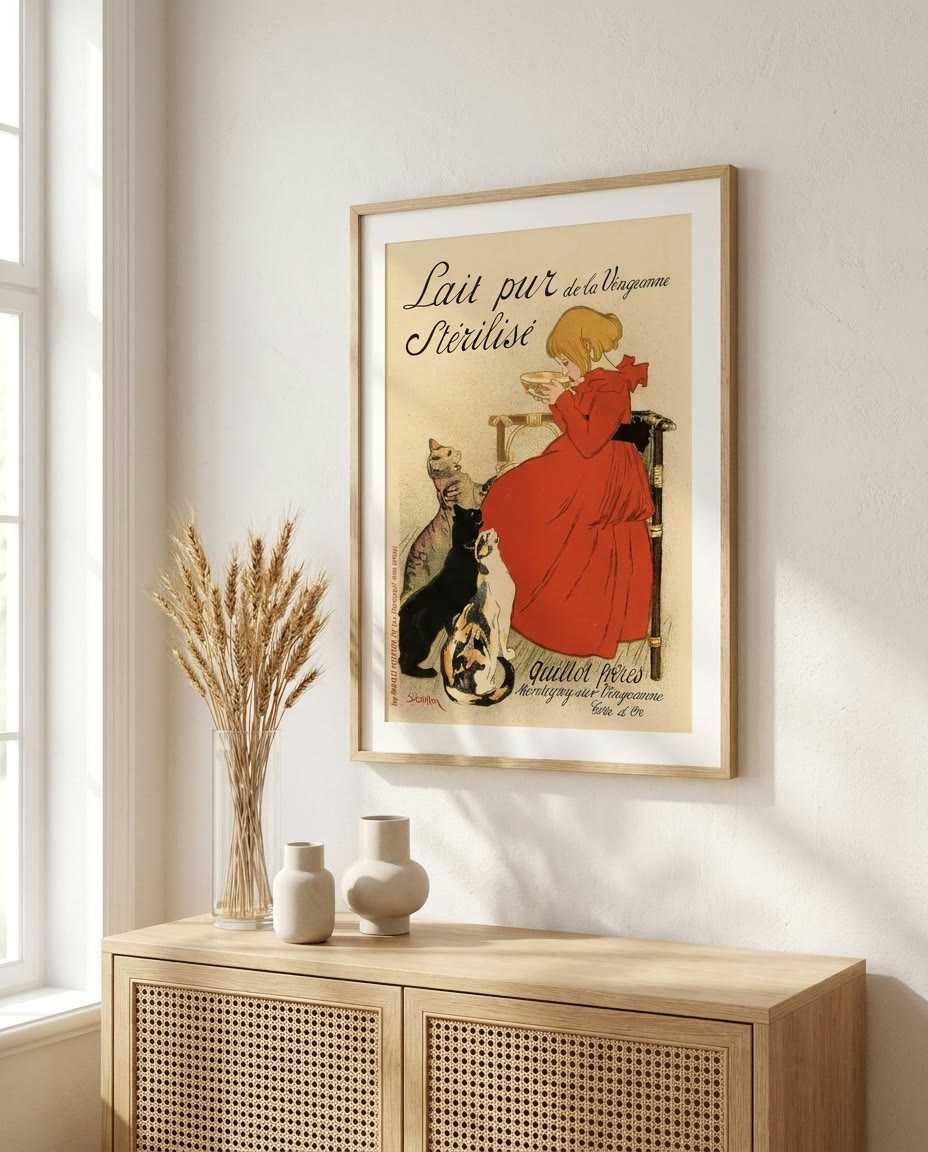 Pl 95 - Théophile-Alexandre Steinlen, framed as an archival print on a wall